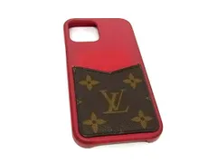 LOUIS VUITTON ルイヴィトン M80081 モノグラム バンパー iPhone12/12Pro対応 アイフォンケース スマホケース レッド系 FJ8423