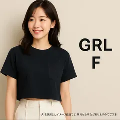 AB0305 GRL クロップドTシャツ 黒 フリーサイズ 半袖 美品