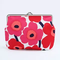 新品 マリメッコ コスメポーチ 化粧ポーチ 小物入れ がま口 ウニッコ レッド 037773 001【ネコポス】