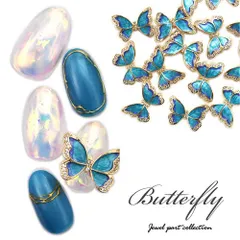 【送料無料】蝶々 羽が動く ジルコニア 立体 ネイルジュエリー ネイルパーツ クリスタル 蝶 アート ネイルアート ジェルネイル ネイル パーツ ジェル ネイル用品 メタル デコパーツ ジュエリーネイル ゴールドパーツ ジェルネイルパーツ ネイル工房【蝶々】