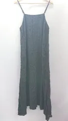 ◇ ⊂ natural couture 薄手 ストライプ 裏地付き ノースリーブ マキシ丈 ワンピース 表記なし ブラック レディース E  【1412090065583】のサムネイル