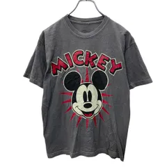 Disney 半袖 キャラクター プリントTシャツ M位 グレー ディズニー ミッキー 古着卸 アメリカ仕入 a704-5688