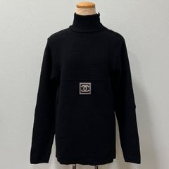 CHANEL　シャネル　スポーツライン　ハイネック　プルオーバー　ニット　セーター　トップス　ココマーク　サイズ42　あ241221-1