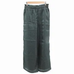 ビーミングバイビームス B:MING LIFE STORE by BEAMS 美品 ワイドパンツ スラックス イージー ゴムウエスト ドット バイカラー M 緑 グリーン 黒 ブラック /FF ■GY14