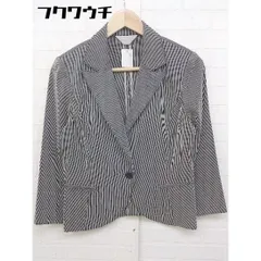 ◇ ESPRITMUR エスプリミュール ストライプ テーラード ジャケット サイズ11AR ブラック系 レディース 【中古】 【1105130008052】