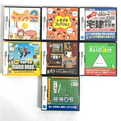 NINTENDO ニンテンドー 任天堂 DSソフト 7個 ニュースーパーマリオブラザーズ/宅建 役満DS/えいご漬け/謎のストーリー2 / 240002231490