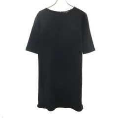 theory セオリー 5分袖 膝丈ワンピース S 黒 レディース 古着