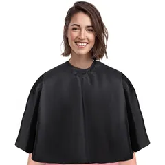 【新着商品】ヘアカット 自宅 大人 子供 散髪マント 兼用 理容室 調節可能 ヘアーエプロン 美容院 折り畳み 散髪ケープ 防水 静電防止 シャンプーケープ 散髪道具 [YIBOOOM] （ブラック）