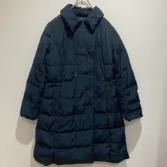 Sourire スーリール　レディース　アウター　ダウンコート　キルティングコート　ロングコート　シャツカラー　フロントボタン　ダブルボタン　両サイドポケット　ネイビー　13号　ダウン80％　フェザー20％　シンプル　SU842h1272