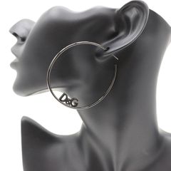 ドルチェ＆ガッバーナ ピアス イヤーアクセサリー ビッグ フープ フラワー パール メタル 銀 シルバー silver Dolce＆Gabbana