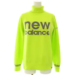 ニューバランス NEW BALANCE ゴルフ GOLF 22SS ゴルフウェア タートルネックニットプルオーバー TURTLE NECK KNIT PULLOVER セーター 長袖 蓄熱保温 ロゴ刺繍 1 S 蛍光イエロー /YTのサムネイル