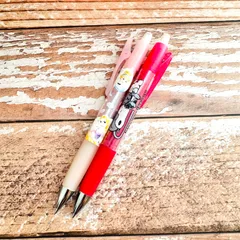 オプト シャープペン ディズニープリンセス スヌーピー　OPT0.5 ピンク レッド  2本セット