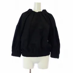 ハイク HYKE 24SS LINEN SHIRRED TOP ブラウス プルオーバー 七分袖 バックリボン 1 S 黒 ブラック 15206 /KUのサムネイル