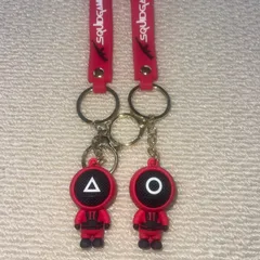 【２個セット専用】Netflixドラマ イカゲーム フロントマン ピンクガード キーホルダー ストラップ 全４種