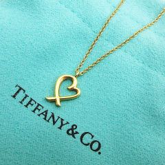 TIFFANY&Co. ティファニー ラビングハート ネックレス パロマピカソ K18YG K18 イエローゴールド 約2.2g レディース 保管袋 箱付き ★2837 LF00022-0428⑤