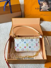 【今日特価】LV ルイ・ヴィトン 村上隆 コラボレーション マージャンバッグ 2025 早春シーズン ピローバッグ
