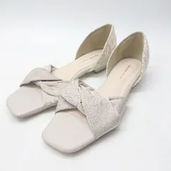 ◇ Θ JELLY BEANS ジェリービーンズ フラット レース パンプス サイズ24.5 ベージュ レディース E  【1504240007601】