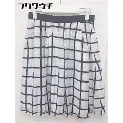 ◇ ◎ a.v.v standard タグ付き チェック 膝丈 フレア スカート サイズL ホワイト ブラック レディース  【中古】 【1106110013639】