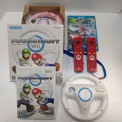 任天堂　マリオカートWii ハンドルボックス&マリオコントローラー2セット&ハンドル＆マリオカート8 中古