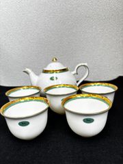 LANSEL 高級ティーセット ポット＆カップ5客セット 中古品