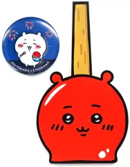 【中古】バッジ・ピンズ ちいかわ りんご飴台紙入り缶バッジ 「ちいかわ なんか小さくてかわいいやつ×イトーヨーカドー ちいかわと夏休みフェア」 ちいかわ縁日くじ 景品