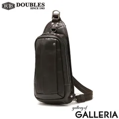 ダブルス ボディバッグ メンズ 本革 革 牛革 DOUBLES ブランド 小さめ 斜めがけ 軽量 おしゃれ 黒 シンプル ワンショルダー VJR-7240 DARKBROWN