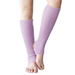 レッグウォーマー レディース ジュニア キッズ リブ編み ニット トレンカ 膝丈 ハンドウォーマー バレエ ダンス ヨガ 冷房 冷えとり 足首 黒 白 赤 紫 青 yg556