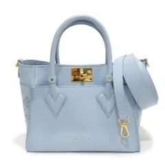 【栄】ルイヴィトン オンマイサイド PM M59432 2WAYバッグ モノグラムマヒナ ブルー ゴールド金具 ハンド/ショルダー