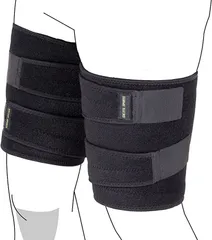 EXCITE SPORTS 太ももサポーター 頑丈 通気性 手洗い可能 オリジナルケース付き 2個セット(黒,  フリー)