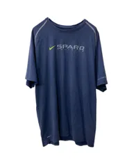 NIKE 半袖 プリントTシャツ L～XL ネイビー ナイキ プルオーバー スポーティ ラグラン 古着卸 アメリカ仕入 a705-5382