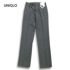 【新品 未使用】 UNIQLO ユニクロ 秋冬 暖パン★ ヒートテック ストレッチ スリムフィット パンツ Sz.73 メンズ 灰 グレー