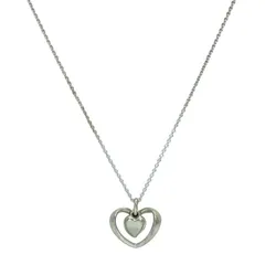 Georg Jensen ジョージジェンセン ラヴリィ ダブルハート ネックレス ジュエリー アクセサリー スイング SV925 シルバー ヴィンテージのサムネイル