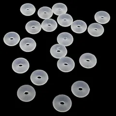 T-280 シリコンリング 20個セット【5mm】クリアー 半透明 スペーサー Oリング オーリング ストーンクッション ビーズクッション 天然石 パワーストーン ビーズ 保護 擦れ防止 キズ防止 すべり止め ハンドメイド アクセサリーパーツ