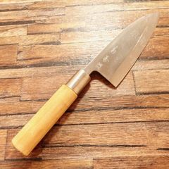 堺助友　青鋼　紋　本鍛錬　出刃　150mm 5寸　包丁　和包丁　釣り　堺打刃物 堺助友 青鋼 紋 本鍛錬 出刃 150mm 5寸 包丁 和包丁 釣り 堺打刃物