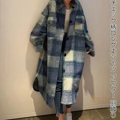 チェック柄ロング丈シャツ アウター 羽織り ロング丈シャツ アウター コート レディース ブロックチェック 長袖 ロング チェック柄 大きいサイズ ynsp01