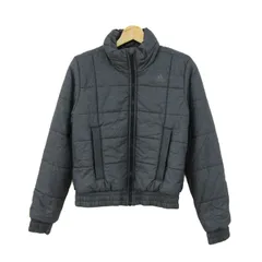 アディダス 中綿ジャケット ジャンパー  アウター  スポーツウエア レディース Lサイズ グレー adidas 【中古】