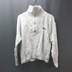 ◇ BEAUTY&YOUTH ハイネック ハーフジップ ロゴ刺 冬物 長袖 スウェット 表記なし グレー レディース E 【1310300001485】