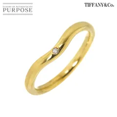 最終処分価格♥ティファニー☆カーブドバンドリングK18(750)☆7号 TIFFANY&Co. ティファニー カーブド バンド リング・指輪 K18
