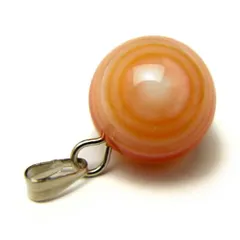 丸玉ペンダントトップ 赤天眼 12mm 天然石 風水  可愛い 贈り物