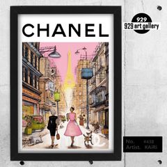 CHANEL type☆オマージュアートインテリアポスター＃441BW★シャネル 楽天市場】アートパネル CHANEL シャネル 53.5×53.5cm ブランド