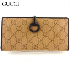 GUCCI 長財布 ベージュ ブラック キャンバス レザー 楽天市場】【財布】GUCCI グッチ GGキャンバス ラウンド