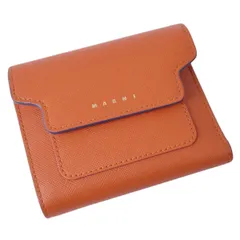 極美品 マルニ MARNI 財布 コンパクトウォレット レザー イタリア製 三つのサムネイル