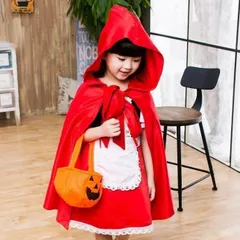 【50円クーポン配布中 送料無料】 ハロウィン 衣装 子供 ハロウイン コスプレ 女の子 コスチューム 仮装 赤ずきんちゃん キッズ 赤ずきん 