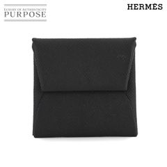 美品 エルメス HERMES バスティア コインケース 小銭入れ エプソン ブラック U刻印 Bastia Coin Case 90287339のサムネイル