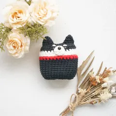 AirPods第1・2・3・4世代、Airpods pro、その他ケース対応　柴犬　ブラック