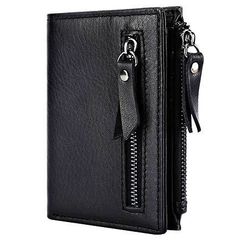 【 新品 送料無料 】W03 本革財布 (ブラック) メンズ 折り財布 小銭入れ コンパクト 人気 牛革