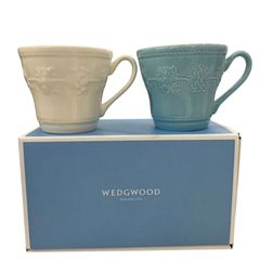 186005　WEDGWOOD フェスティビティ マグセット(アイボリー・ブルー）