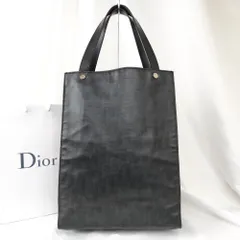 【洗練と実用性を両立✨】　Christian Dior 　クリスチャンディオール　トートバッグ トロッター柄×軽量PVC 　ブラック