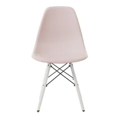 【4脚】【ミルクティー座面＆ホワイト脚】イームズチェア リプロダクト ダイニングチェア ダイニングチェアー イームズチェア DSW eames イームズ チェアー DSW イームズ椅子 チェア イームズチェアー 木脚 椅子