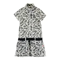 サイズ：M FILA GOLF フィラゴルフ  半袖ポロ ワンピース 総柄 ホワイト系 [240101370315] ゴルフウェア レディース ストスト